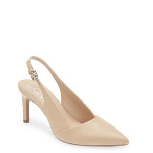 SILVIA SLINGBACK POINTED TOE PUMP IN LIGHT NATURAL 110